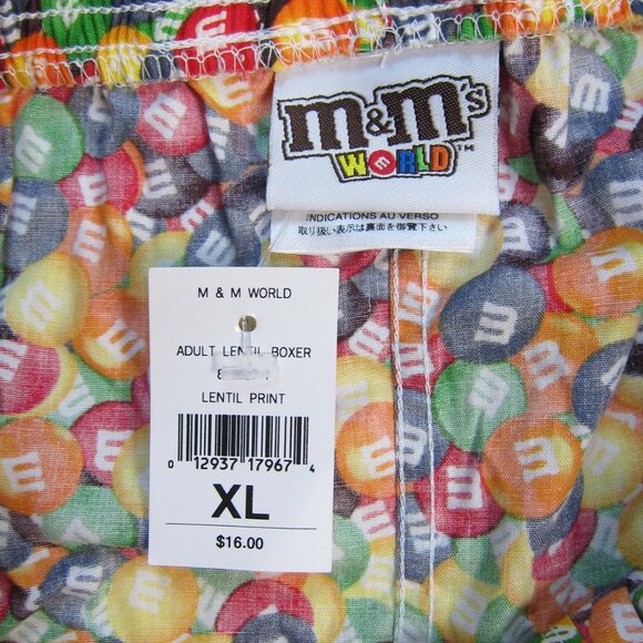New. Men's M&M's Boxer Lightweight Poplin Lentil Print Multicolor Size XL - Picture 7 of 12